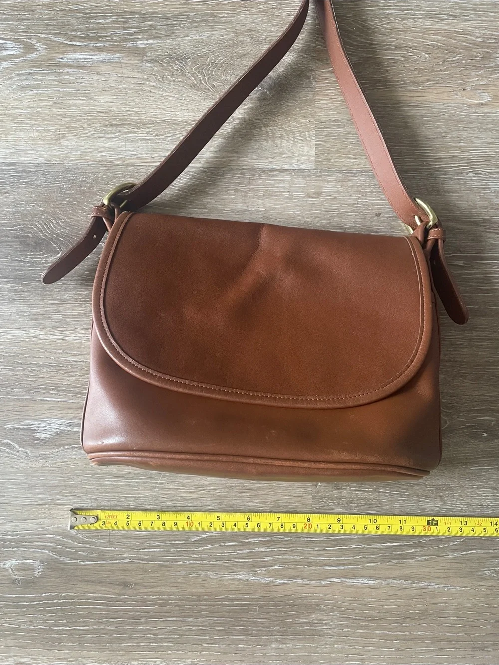 Coach Patricia Leather Crossbody Bag - Smooth Saddle Brown